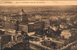 Leipzig: Blick vom Rathausturm nach dem Reichsgericht