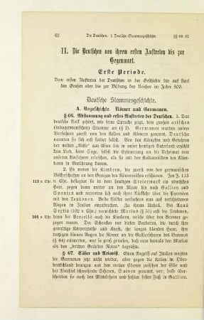 II. Die Deutschen von ihrem ersten Auftreten bis zur Gegenwart