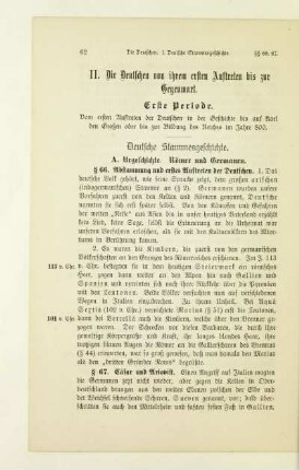 II. Die Deutschen von ihrem ersten Auftreten bis zur Gegenwart