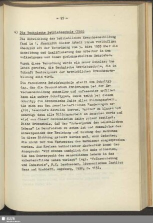 4 Die Technische Betriebsschule (TBS)
