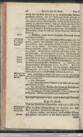 Das III. Buch. Von der persischen Monarchie, von 3412. bis 3619.