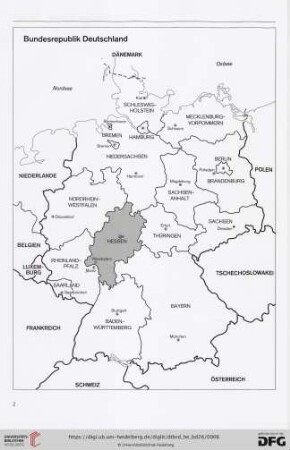 Karte Bundesrepublik Deutschland