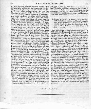 Zitterland, W. F. L.: Die neu entdeckten Eisenquellen in Aachen & Burtscheid nebst einer Nachricht über die Gewinnung der Thermalsalze daselbst. Aachen, Leipzig: Mayer 1831