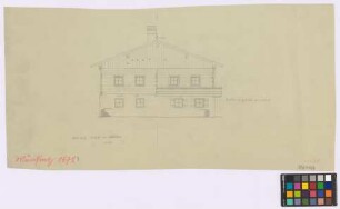 Münsing (Landkreis Wolfratshausen): unbekannter Hof. Haupthaus (West-Giebel-Ansicht)