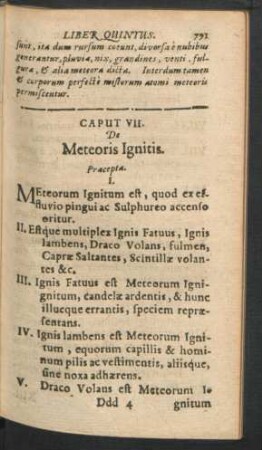 Caput VII. De Meteoris Ignitis.