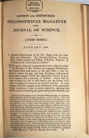 The London and Edinburgh philosophical magazine and journal of science. 14, 14. 1839