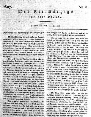 No. 3, Sonnabend, den 10. Januar 1807