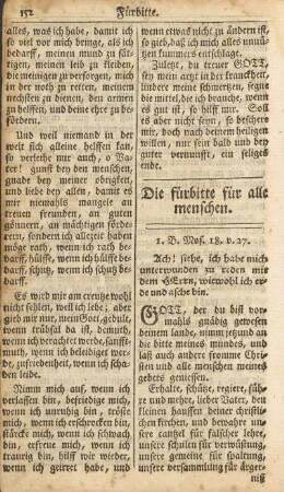 Die fürbitte für alle menschen