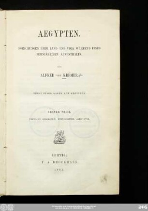 Theil 1: Physische Geographie, Ethnographie, Agricultur