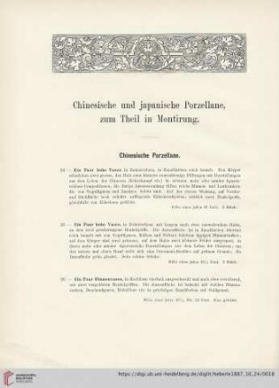 Chinesische Porzellane (Nr. 24 - 65)