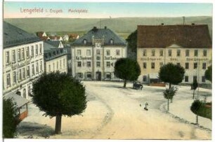 Lengefeld. Marktplatz, Hotel z. Post - Hotel Erbgericht