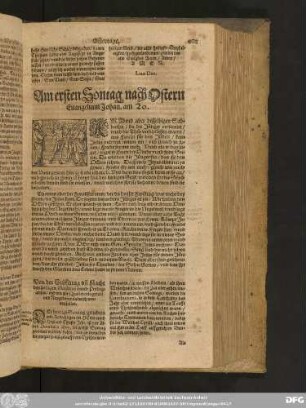 Am ersten Sontag nach Ostern Evangelium Johan. am 20.