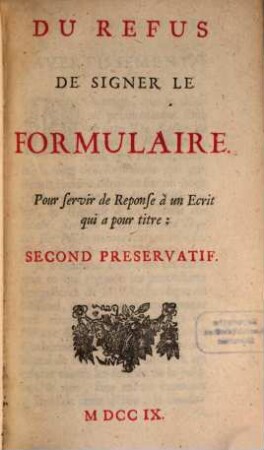 Du Refus de signer le Formulaire