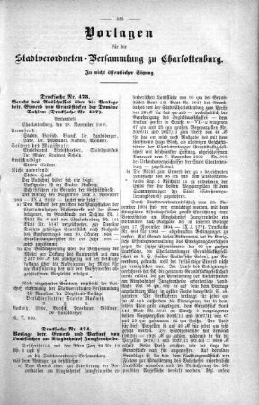 In nicht öffentlicher Sitzung. (473,474.), 30. November 1906