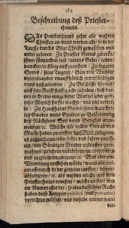 Beschreibung deß Priesterthumbs