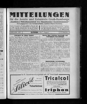Jahrgang 1927, Hamburg, den 7. August, Nummer 32