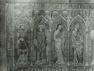 Pirnaer Antependium mit den Heiligen, Aposteln, Evangelisten, Marienkrönung und Johannes dem Täufer