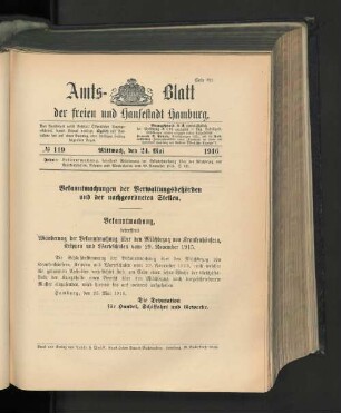 No. 119, 24. Mai 1916