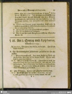 § 15. Am 3. Sontag nach Epiphanias. Matth. 8. 1 -13.