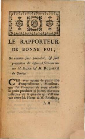Le Rapporteur de Bonne-Foi