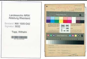 Entnazifizierung Wilhelm Topp , geb. 15.01.1901 (Kaufmann)