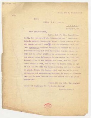 Brief an Julius Bittner : 07.09.1920