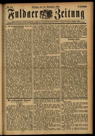 Ausgabe vom Dienstag, den 13. September 1892.