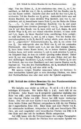 § 68. Schluß des dritten Beweises für den Fundamentalsatz der konvexen Typen.