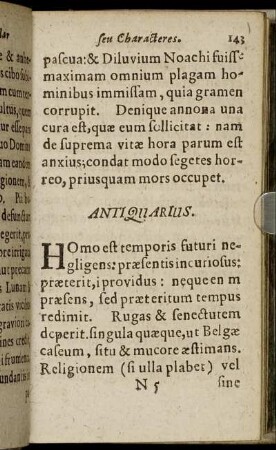 Antiquarius. - Philosophus Argutus.