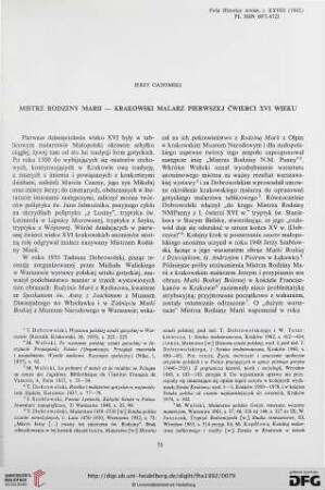 28: Mistrz Rodziny Marii - krakowski malarz pierwszej ćwierci XVI wieku
