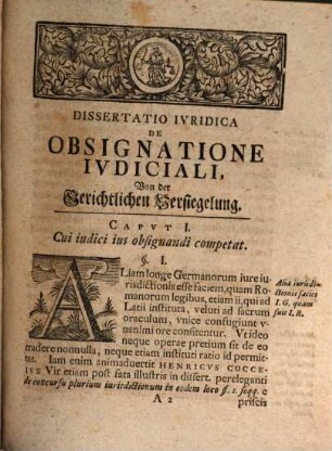 Diss. iur. de obsignatione iudiciali