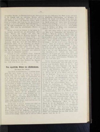 Das eigentliche Wesen des Christentums. (Fortsetzung statt Schluß.)