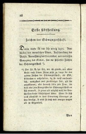 Zeichen der Schwangerschaft.