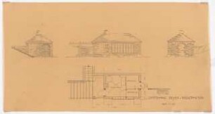 Garten Beyer, Niedermeiser: Lageplan Gartenhaus 1:50, entspricht Inv.Nr. 25494