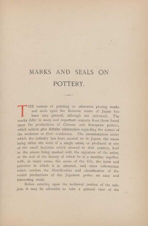 Marks and seals on pottery.