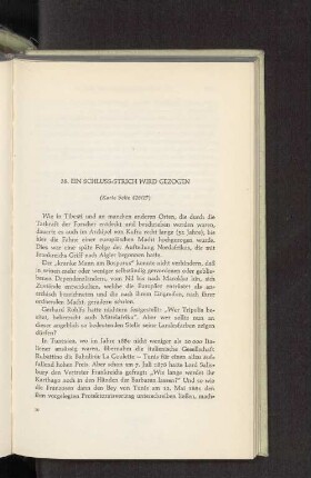 36. EIN SCHLUSS-STRICH WIRD GEZOGEN
