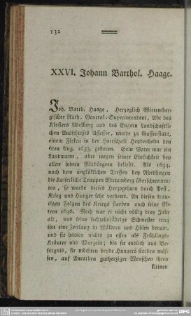 XXVI. Johann Barthol. Haage