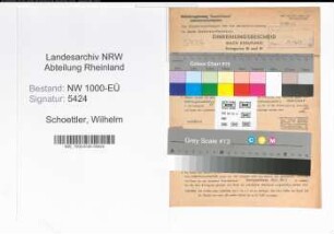 Entnazifizierung Wilhelm Schoettler, geb. 03.07.1888 (Lehrer)