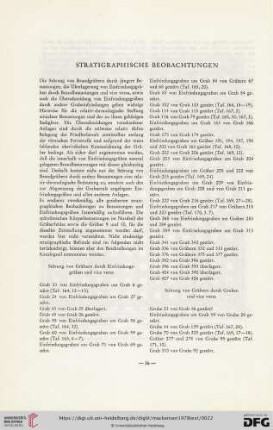 Stratigraphische Beobachtungen