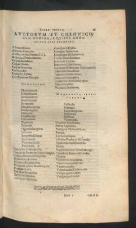 Auctorum Et Chronicorum Nomina