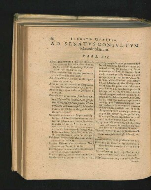 Ad Senatusconsultum Macedonianum. Pars VII.
