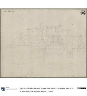 Ansicht von Salzburg mit der Festung Hohensalzburg