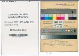 Entnazifizierung Kurt Hofmeister , geb. 12.10.1904 (Steiger)