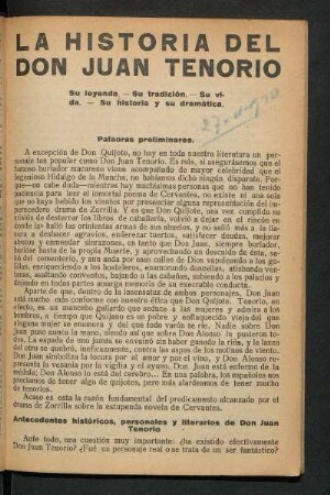 Antecedentes históricos, personales y literarios de Don Juan Tenorio