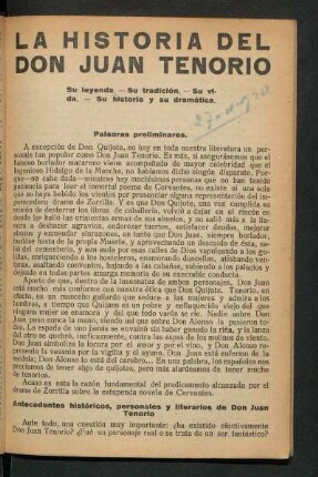 Antecedentes históricos, personales y literarios de Don Juan Tenorio