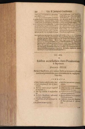 Tit. XVII. De Ritibus ecclesiasticis circa Poenitentiam & Baptismum