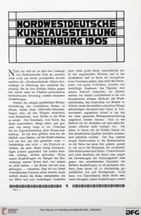 Nordwestdeutsche Kunstausstellung Oldenburg 1905