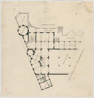 Thiersch, Friedrich von; München; Löwenbräukeller - Saalgeschoss (Grundriss)