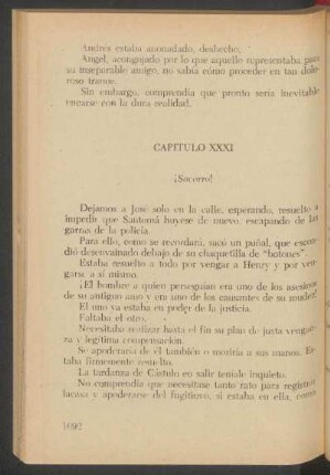 Capítulo XXXI - ¡Socorro!