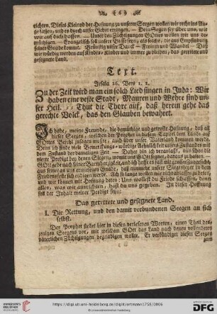 Text: Jesaia 26. Vers 1. 2.